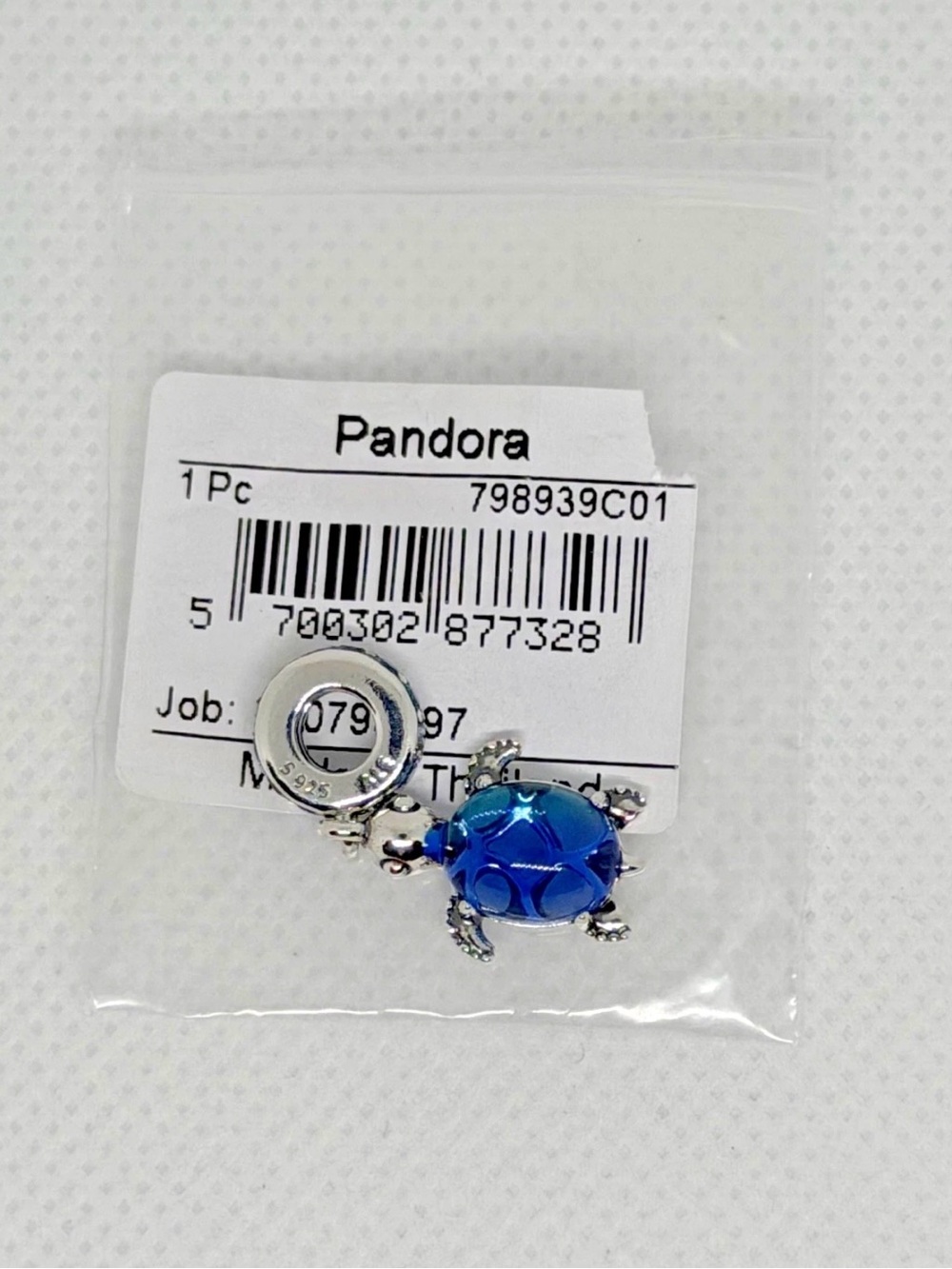 Pandora Murano Glass Sea Turtle Dangle Charm 798939C01